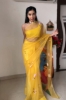 Picture of Ready-to-Wear Organza Saree with Radha Krishna