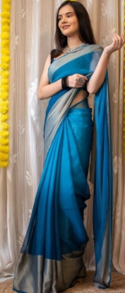 Picture of Rainbow Chiffon Symphony  Ready-to-Wear Multicolor Saree