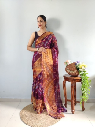 Picture of 6-Color Chiffon Symphony Ready-to-Wear Saree