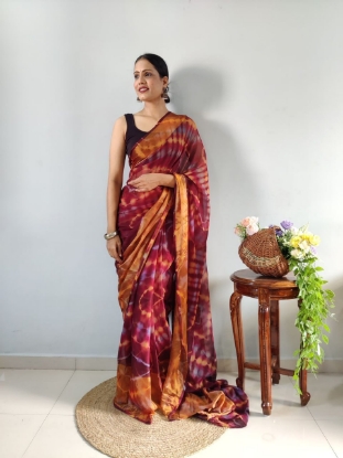 Picture of 6-Color Chiffon Symphony Ready-to-Wear Saree