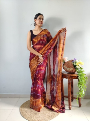 Picture of 6-Color Chiffon Symphony Ready-to-Wear Saree