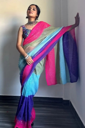 Picture of Shimmer & Crush: The Crush Sequin Saree Collection