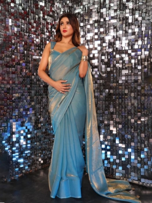 Picture of Soft Fancy Teby silk Saree for party wear