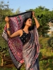 Picture of Soft Cotton Block Printed Saree With Gray Color