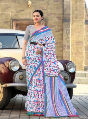 Picture of Summer Cotton Sarees with Playful Touches 