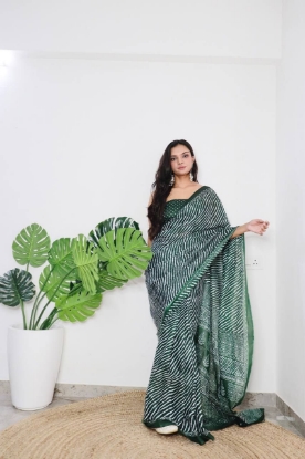 Picture of Soft Cotton Jaipur Block Print Saree 