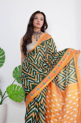 Picture of Pure Cotton Jaipur Block Print Saree