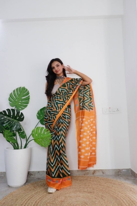 Picture of Pure Cotton Jaipur Block Print Saree