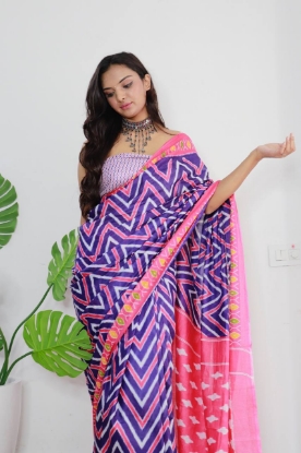 Picture of Pure Cotton Jaipur Block Print Saree