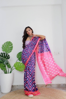 Picture of Pure Cotton Jaipur Block Print Saree