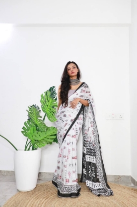 Picture of Stand Out in Style: The Soft Cotton Jaipur Block Print Saree