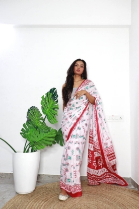 Picture of Stand Out in Style: The Soft Cotton Jaipur Block Print Saree