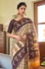 Picture of Soft Cotton Jaipur Block Print Saree with Copper Bodar 