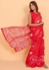 Picture of Soft Cotton Jaipur Block Print Red Saree 