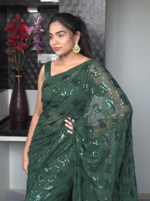 Picture of  Dazzle in Our Dual Sequin Saree Collection! ✨