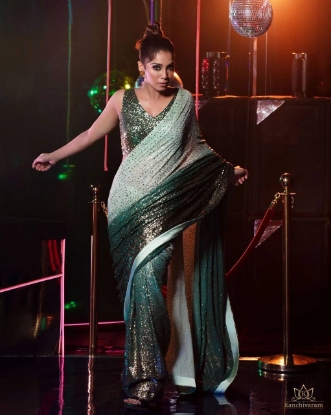 Picture of Dazzle in Dimension: The Dual Sequin Saree Collection