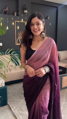 Picture of Pink & Wine Magic: Effortless Saree Elegance in 1 Minute!