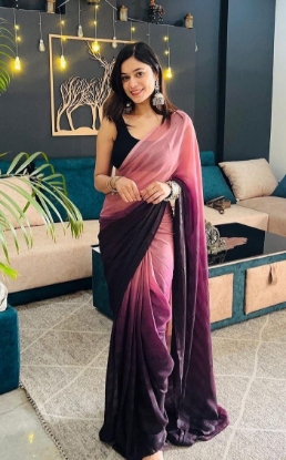 Picture of Pink & Wine Magic: Effortless Saree Elegance in 1 Minute!