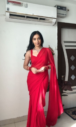 Picture of Stun in Elegance with Our Ready-to-Wear Saree in Red