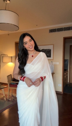 Picture of Stun in Elegance with Our Ready-to-Wear Saree in White Glow