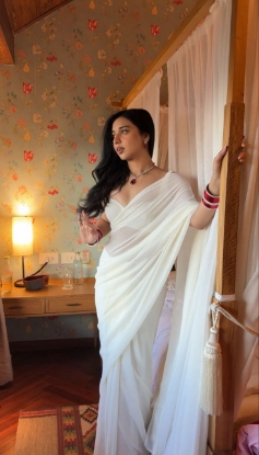 Picture of Stun in Elegance with Our Ready-to-Wear Saree in White Glow