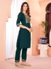 Picture of Viscose Embroidered Kurti Set with Dupatta and Pants