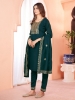 Picture of Viscose Embroidered Kurti Set with Dupatta and Pants