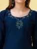 Picture of  Sparkle and Shine with Our Blue Embroidered Kurti Set