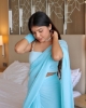 Picture of Sky Blue Saree: Effortless Elegance in a Minute!