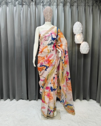 Picture of Effortless Elegance in 1 Minute: Ready-to-Wear Saree with Lace