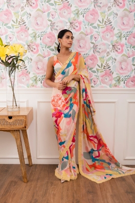 Picture of Effortless Elegance in 1 Minute: Ready-to-Wear Saree with Lace