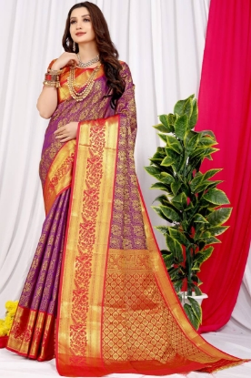 Picture of Woven Masterpiece: Handloom Pattu Silk Saree with Exquisite Zari Work