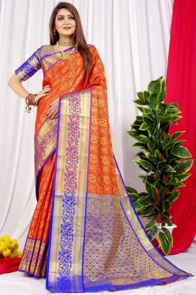 Picture of Woven Masterpiece: Handloom Pattu Silk Saree with Exquisite Zari Work