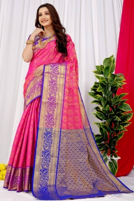 Picture of Woven Masterpiece: Handloom Pattu Silk Saree with Exquisite Zari Work