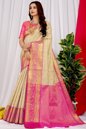 Picture of Woven Masterpiece: Handloom Pattu Silk Saree with Exquisite Zari Work