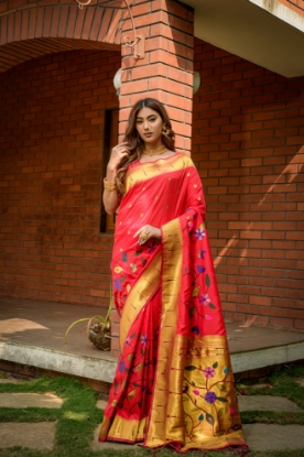 Picture of Be the Star in a Stunning Paithani Saree - Exquisite Craftsmanship Awaits!