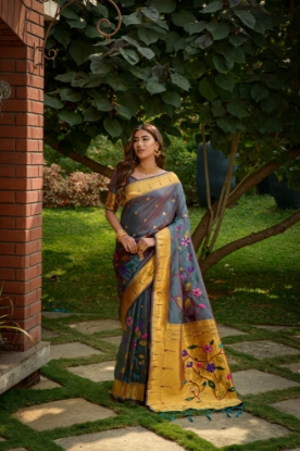 Picture of Be the Star in a Stunning Paithani Saree - Exquisite Craftsmanship Awaits!