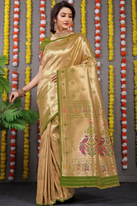 Picture of Stunning Paithani Saree in 9 Vibrant Meenakari Colors