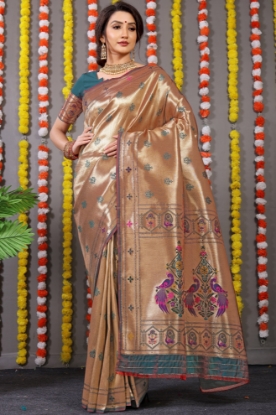 Picture of Stunning Paithani Saree in 9 Vibrant Meenakari Colors