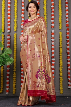 Picture of Stunning Paithani Saree in 9 Vibrant Meenakari Colors