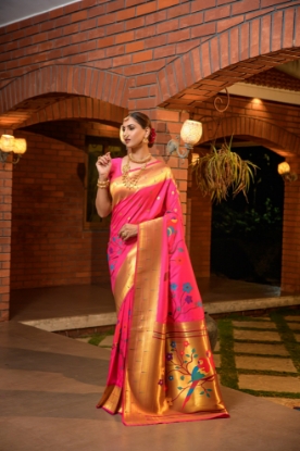 Picture of Stunning Paithani Saree in 11 Vibrant Meenakari Colors