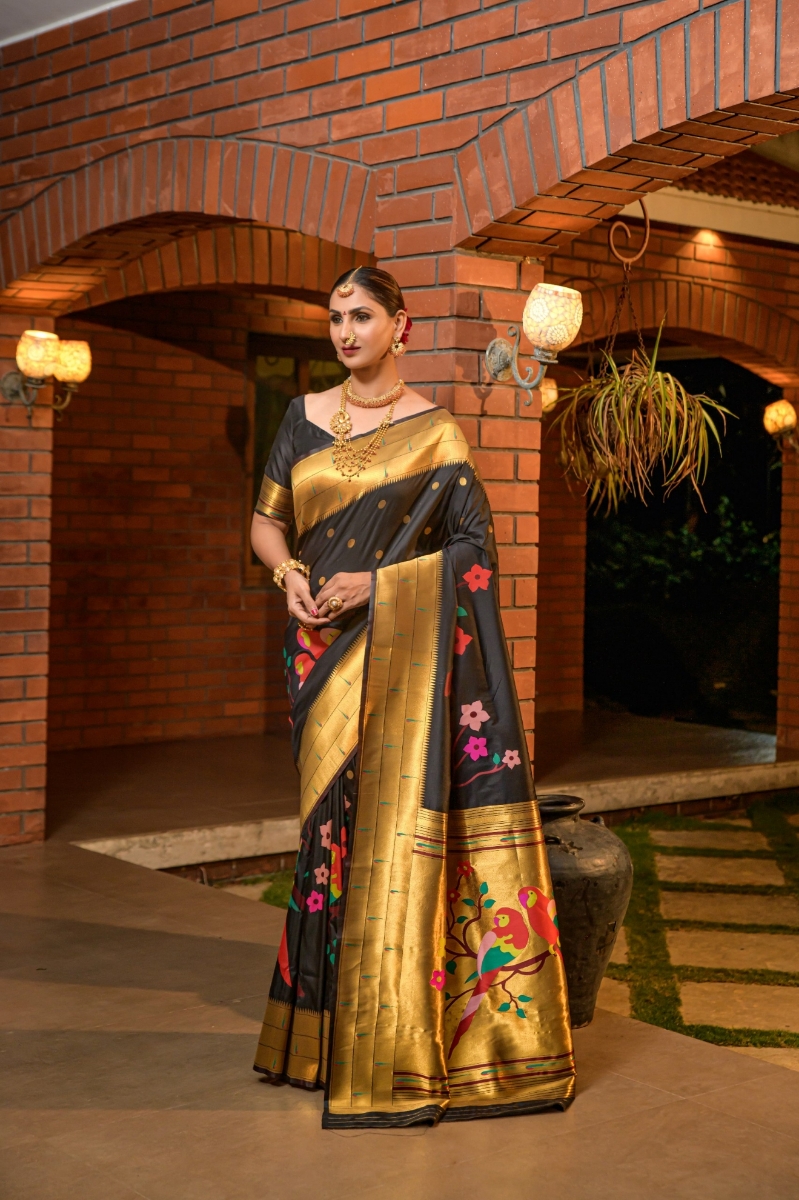 Picture of Stunning Paithani Saree in 11 Vibrant Meenakari Colors