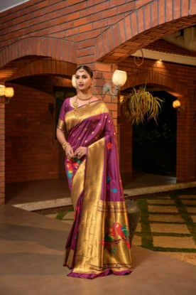 Picture of Stunning Paithani Saree in 11 Vibrant Meenakari Colors