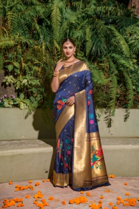 Picture of Stunning Paithani Saree in 11 Vibrant Meenakari Colors