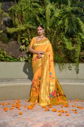 Picture of Stunning Paithani Saree in 11 Vibrant Meenakari Colors