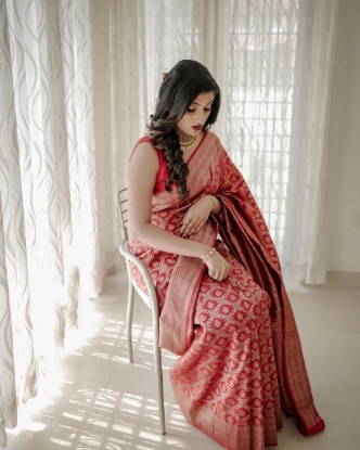 Picture of Radiate Elegance in Our Golden Soft Silk Saree