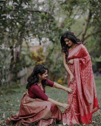 Picture of Radiate Elegance in Our Golden Soft Silk Saree