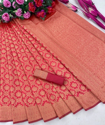 Picture of Radiate Elegance in Our Golden Soft Silk Saree