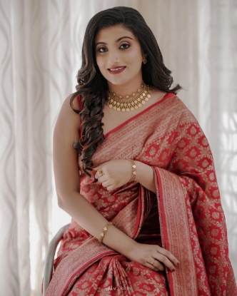 Picture of Radiate Elegance in Our Golden Soft Silk Saree