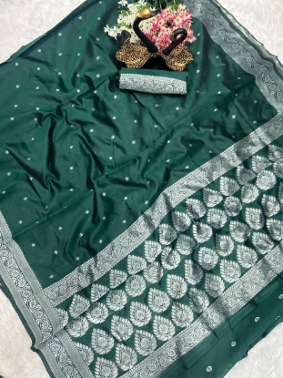 Picture of Celebrate Comfortably in a Breathable Organic Banarasi Saree